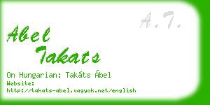 abel takats business card