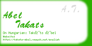 abel takats business card